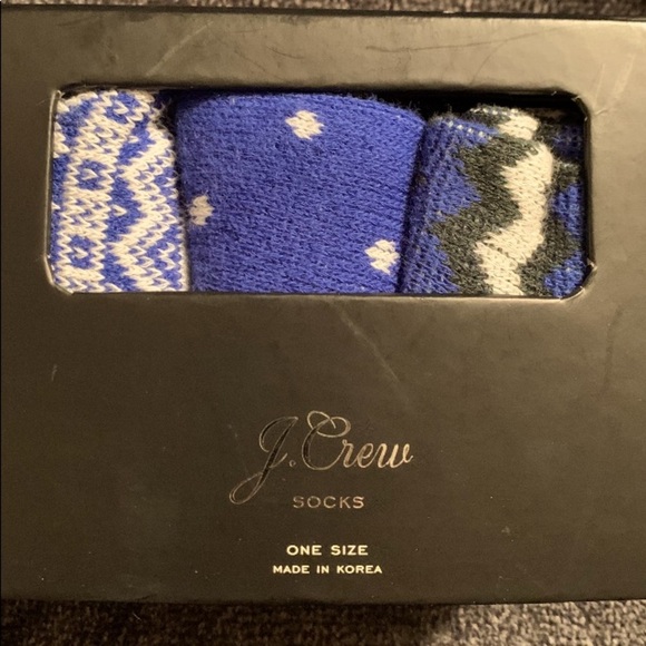 J Crew Boxed Set of 3 Socks, NIB - Picture 1 of 5